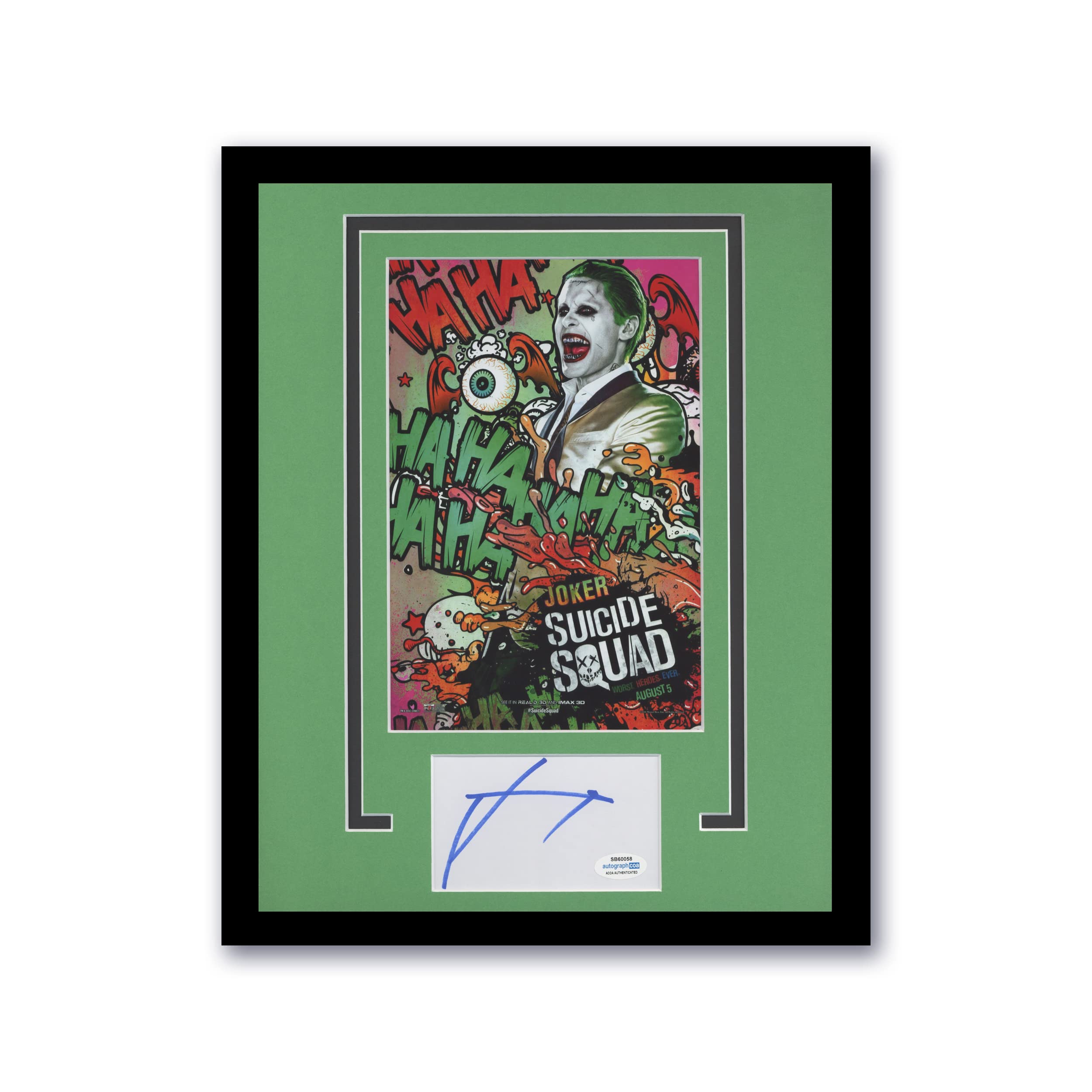 Jared Leto"Suicide Squad" AUTOGRAPH Signed 'Joker' Framed 11x14 Display ACOA
