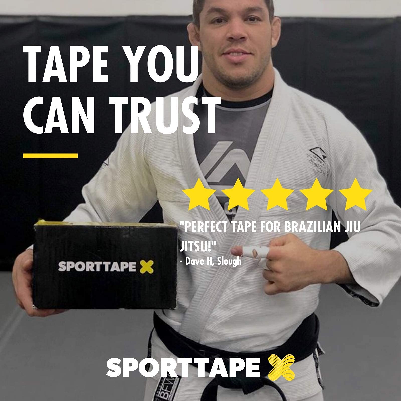 2 Rolls SPORTTAPE Finger Tape Zinc Oxide Tape White 1.25cm x 10m