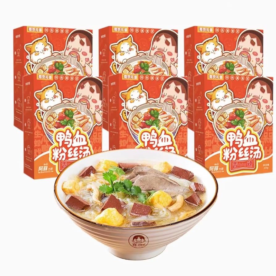 Amazon | 槑好时光 香辣味鸭血粉丝汤 中華食材 南京特産 アヒル