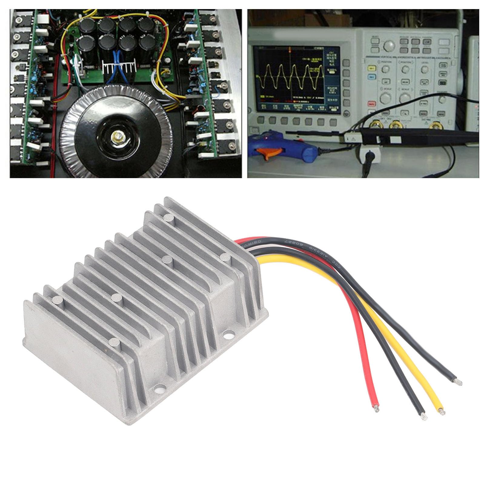 Trasformatore Step-up, Convertitore Boost da 12 V a 36 V Regolatore di Tensione Impermeabile da 540 W con Molteplici Funzioni di Protezione per Sistemi di Sicurezza dei Veicoli Strisce