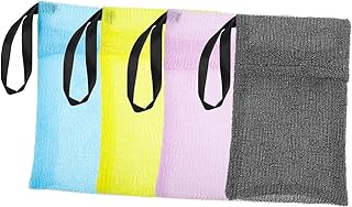 ADOCARN 4 Pçs Sacos De Sabão Esfoliante Bolsa De Sabão Em Barra Para Banho Saco De Sabão Esfoliante Corporal Saco De Sabão Esfoliante De Malha Saco De Sabão Em Barra Saco De Sabão