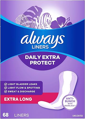 Miniatura 11 de Always Daily Extra Protect - Salvaslips diarios, protección extra, sin perfume, extra largos, 272 (4 paquetes de 68)