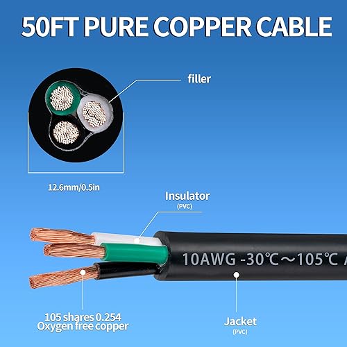 Miniatura 74 de Lesnlok Cable eléctrico calibre 20 AWG con 2 conductores de cobre puro, libres de oxígeno, trenzados, de cloruro de polivinilo, estañados