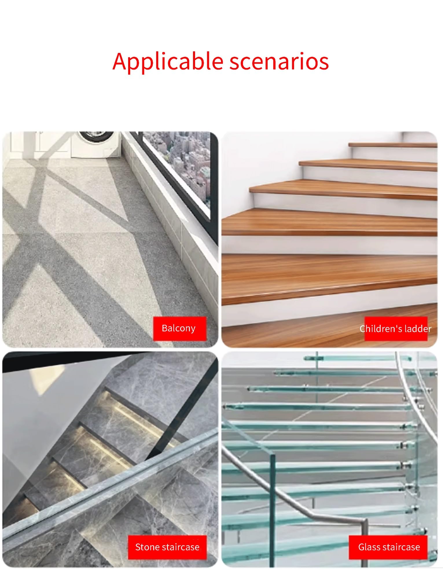 Cinta antideslizante transparente para peldaños de escaleras, cinta autoadhesiva antideslizante para peldaños de interior, agarre de PVC suave para madera (10 x 200 cm)