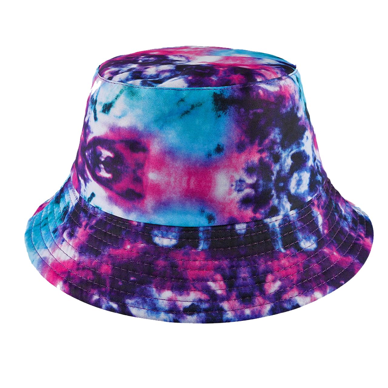 Eigso Reversible bunten Tie-dye Eimer Hut für Frauen Männer Sonnenschutz Outdoor-Fischen Hut für Frau Mann