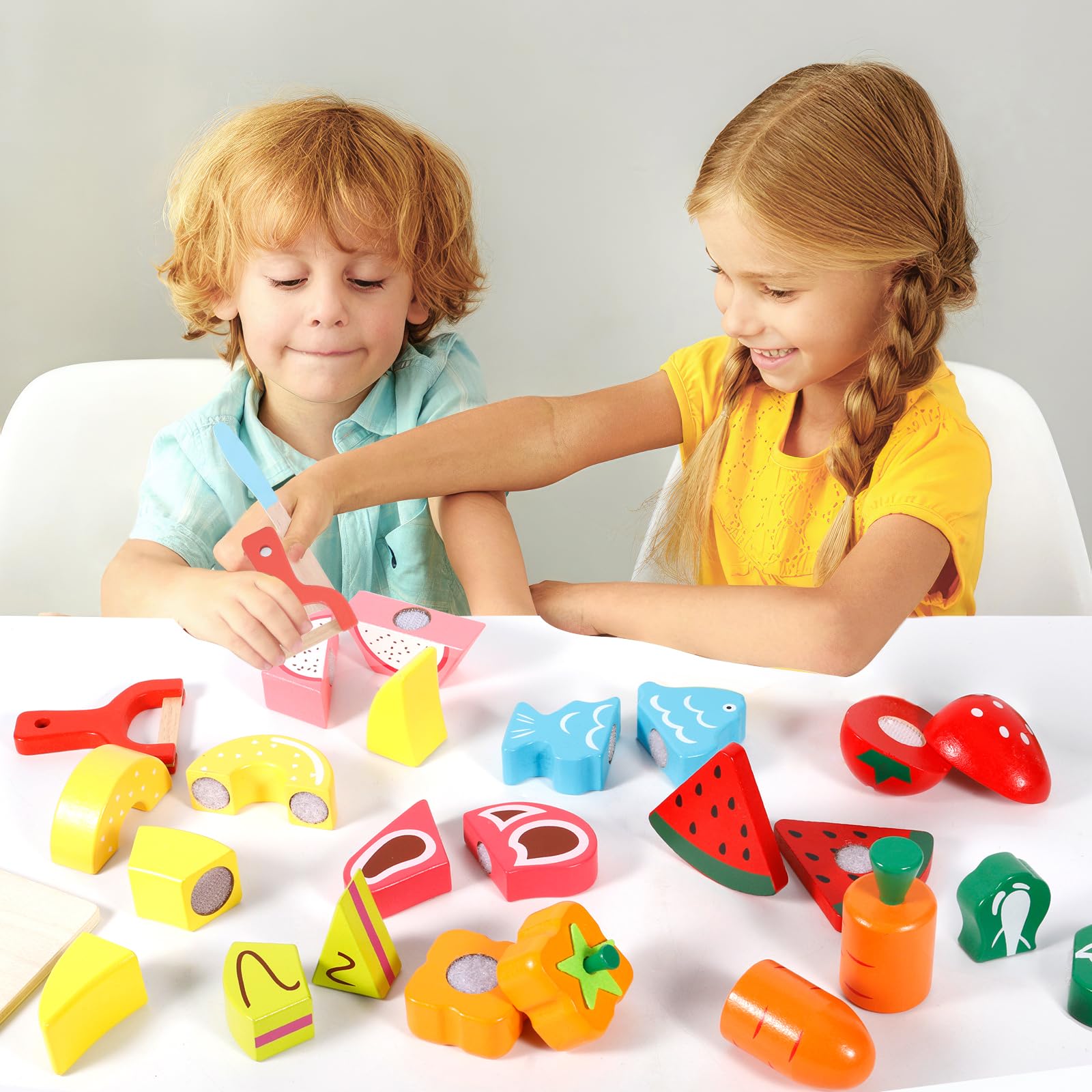 Fruits et légumes à découper Jour de marché Vilac jouets en bois