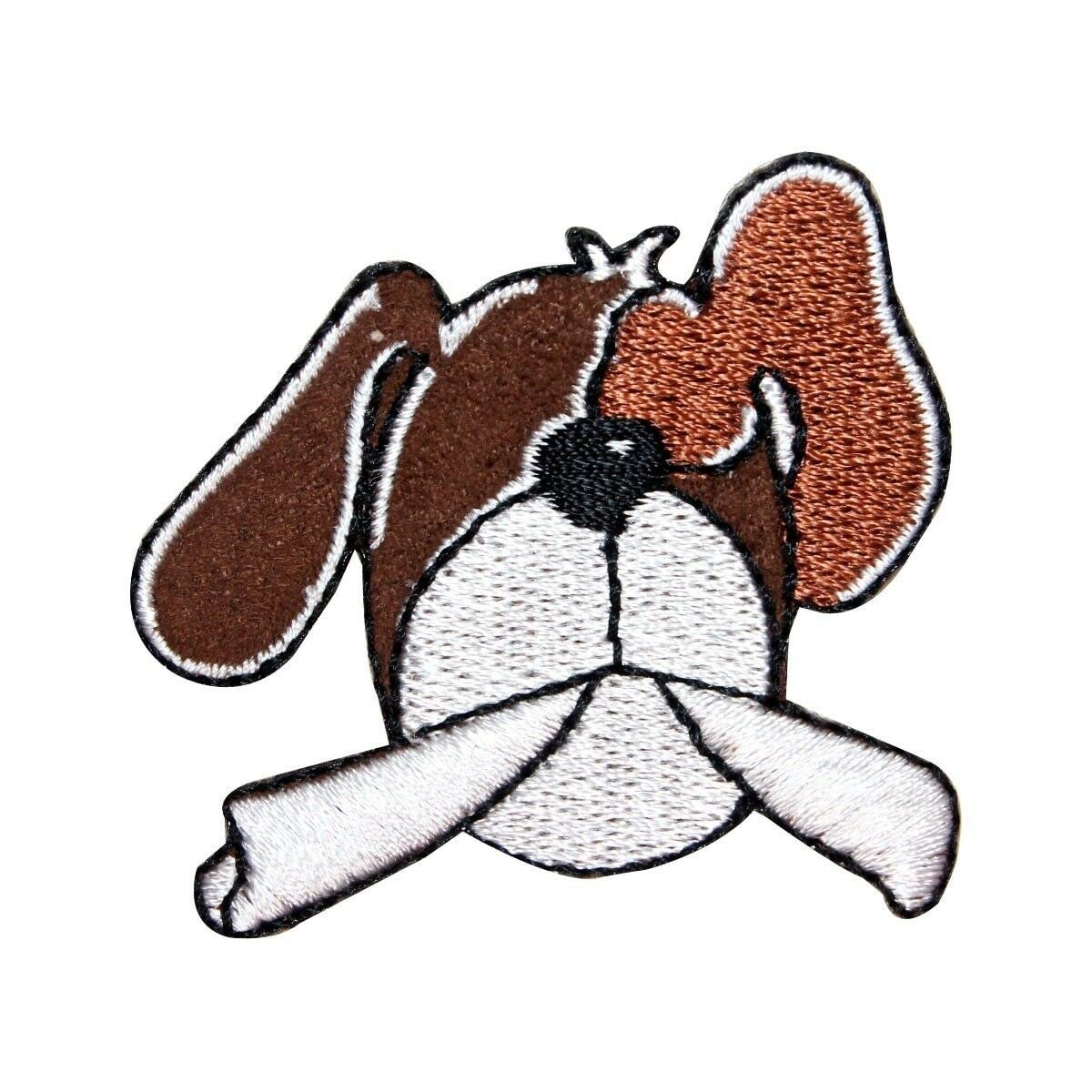 Dog Face Fetching Paper Patch News Fetch Embroidered Iron On Applique