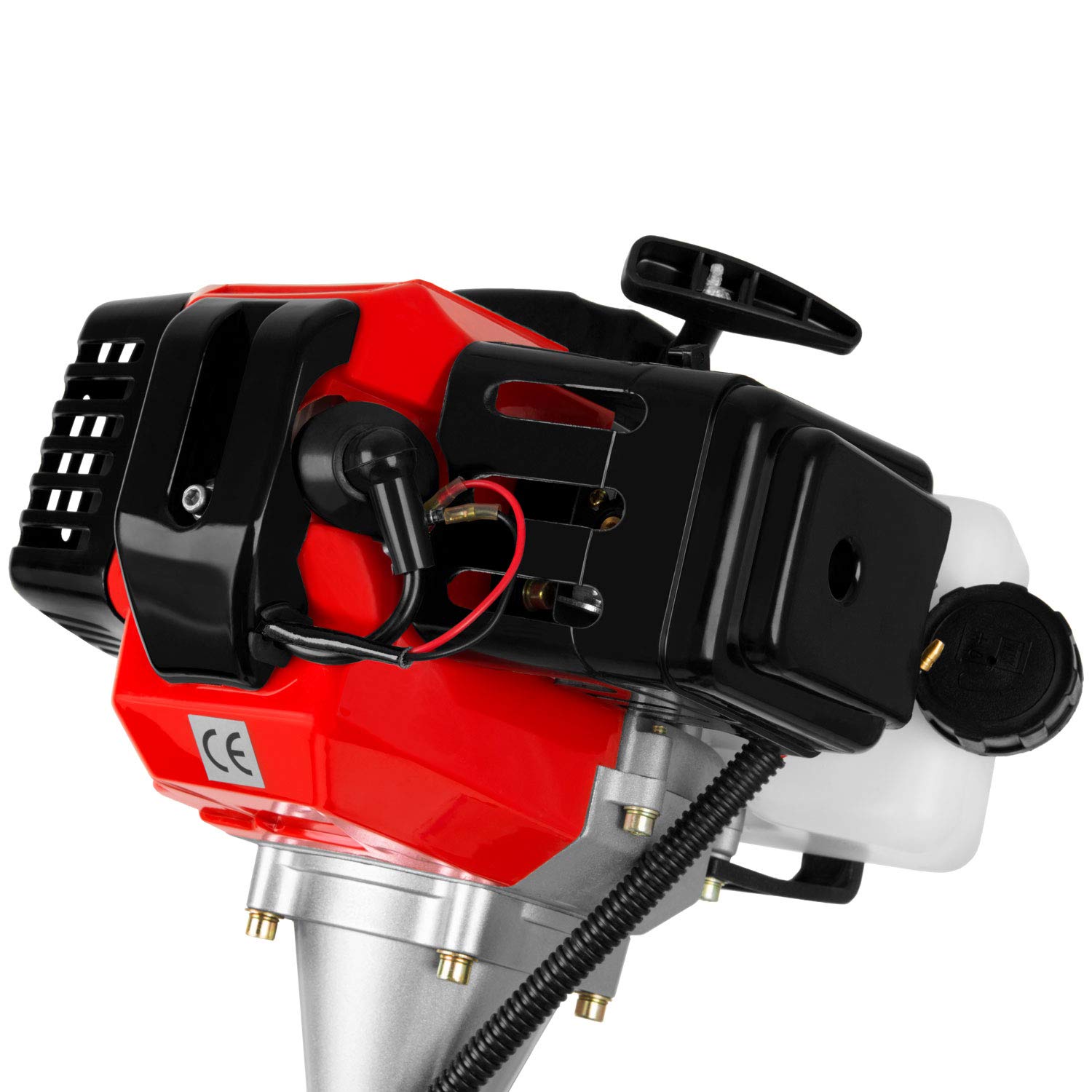 EBERTH Balayeuse Mécanique, Balayeuse Motorisée, moteur à essence 3CV, moteur 2 temps, 52ccm, 2x 30cm de rouleau de balayage, largeur de balayage 60cm, avec sangle de transport, capot de protection