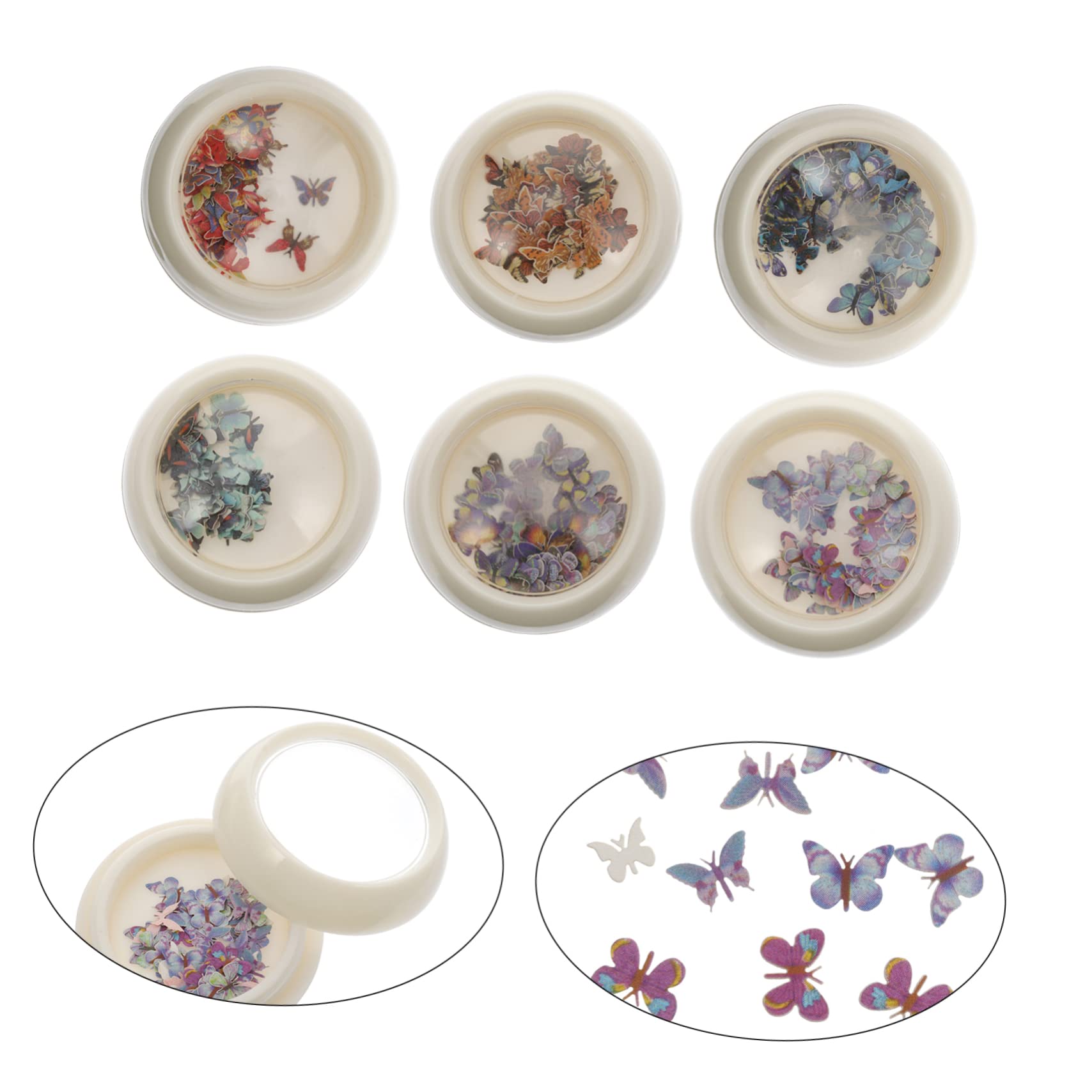 3 Set Decorazioni Per Unghie Sequins Per Nail Art Per Matrimonio E Speciali Materiale Sicuro Per Unghie Varietà Stili Per Preferenza 6 Scatole*3