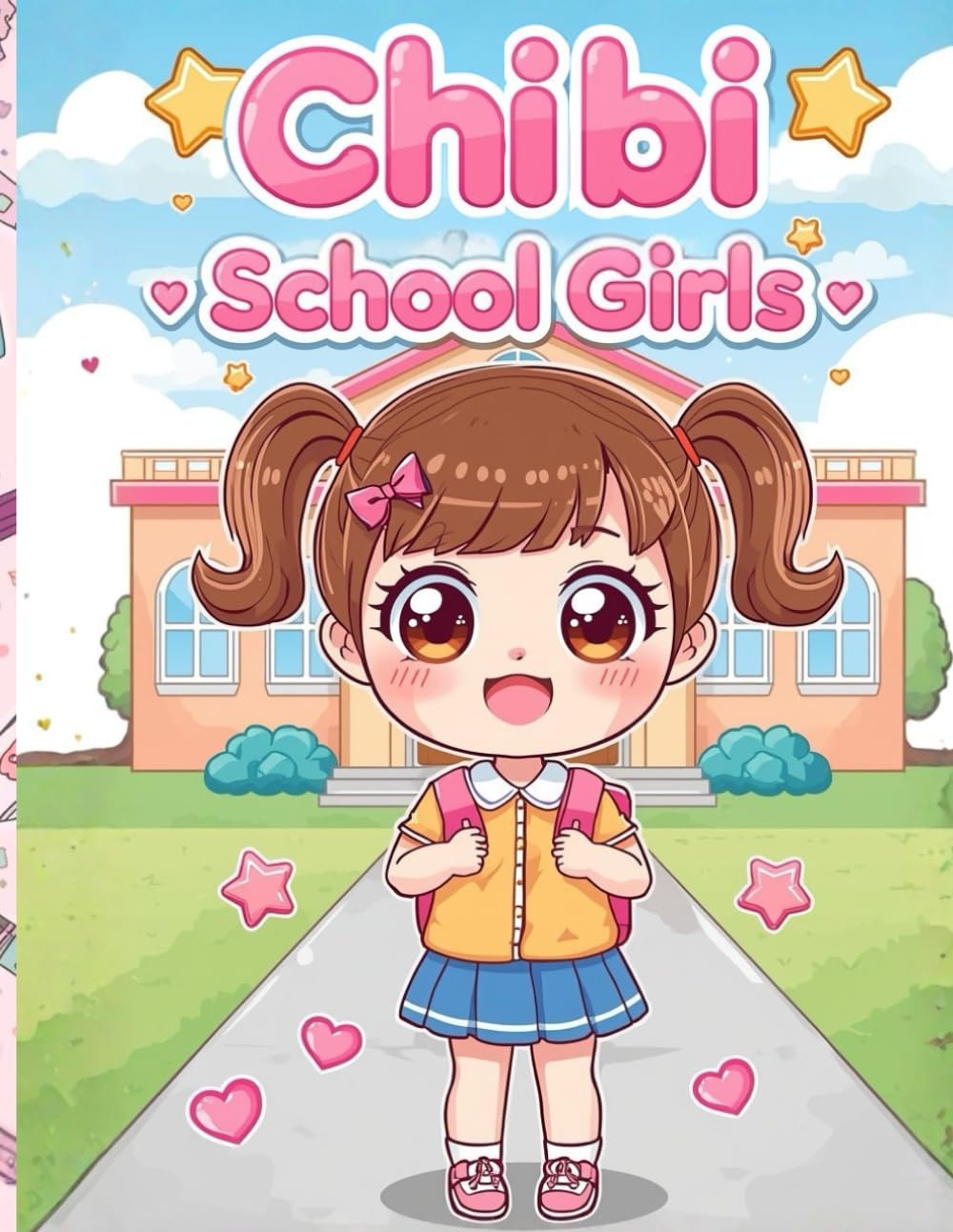 Chibi School Girls: Cute & Simple Coloring Book