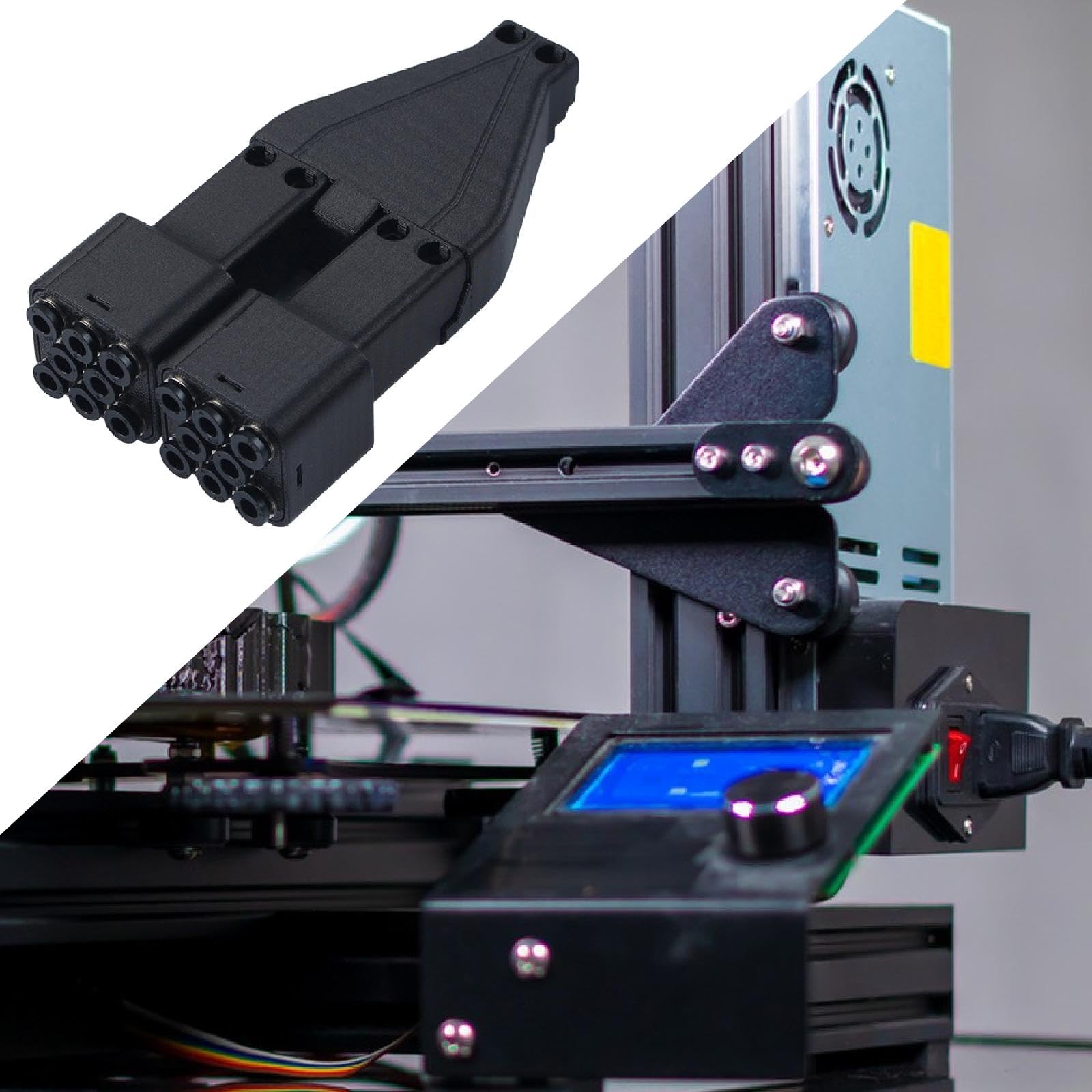 Concentrador de filamento 16 en 1 Accesorios de Impresora 3D de Alta Resistencia Suministros versátiles para impresión 3D Instalación Sencilla