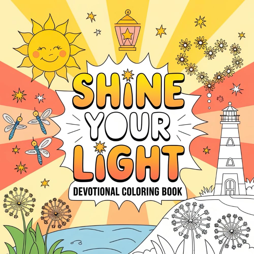 Shine Your Light Devotional Coloring Book: Positive Affirmations and Scripture for Teenagers