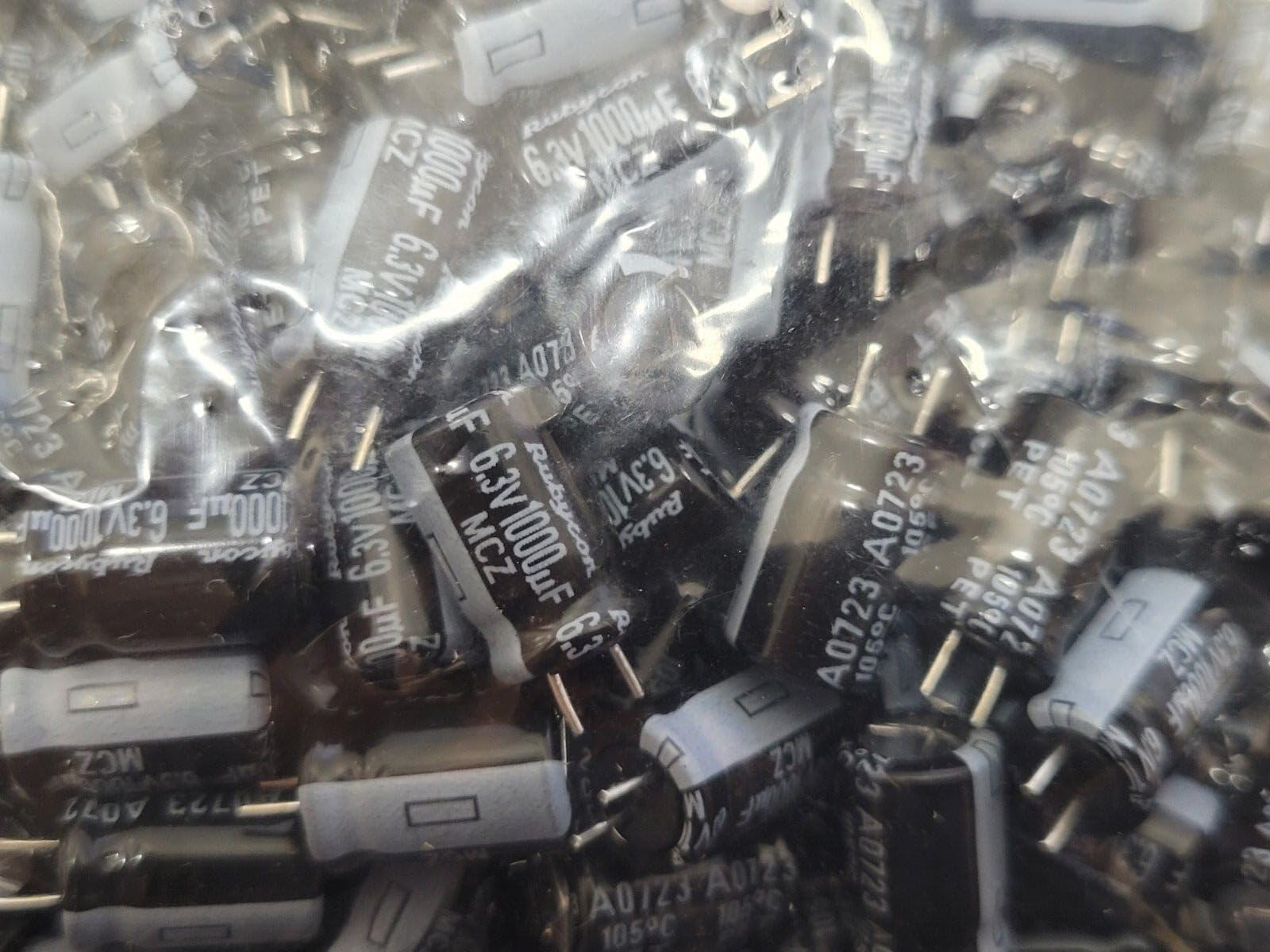 (10 PCS) 6.3MCZ1000MLSTT78X11.5 RUBYCON