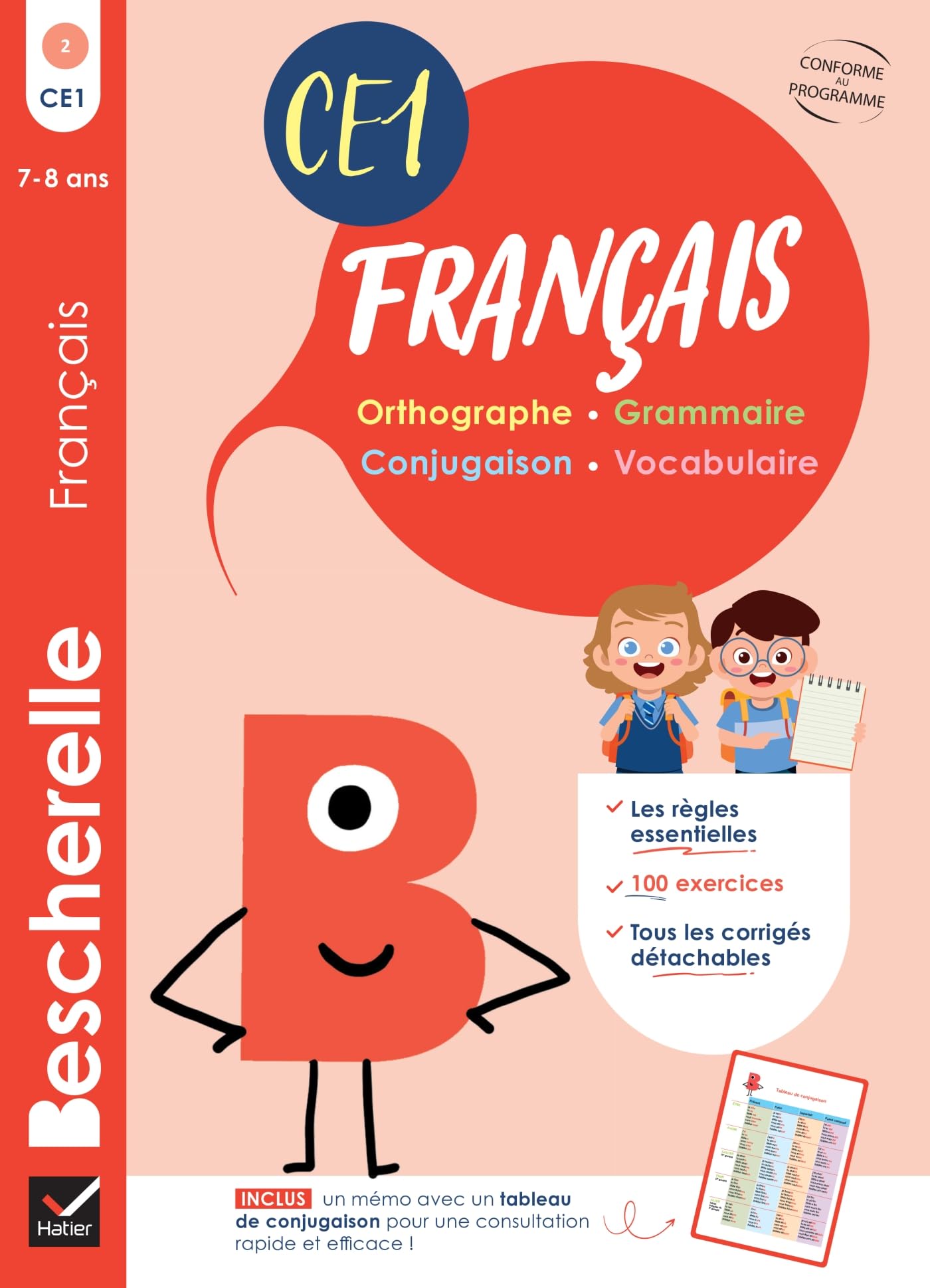 Bescherelle - Mon cahier d'entraînement en Français CE1 - 7 ans: orthographe, grammaire, conjugaison & vocabulaire