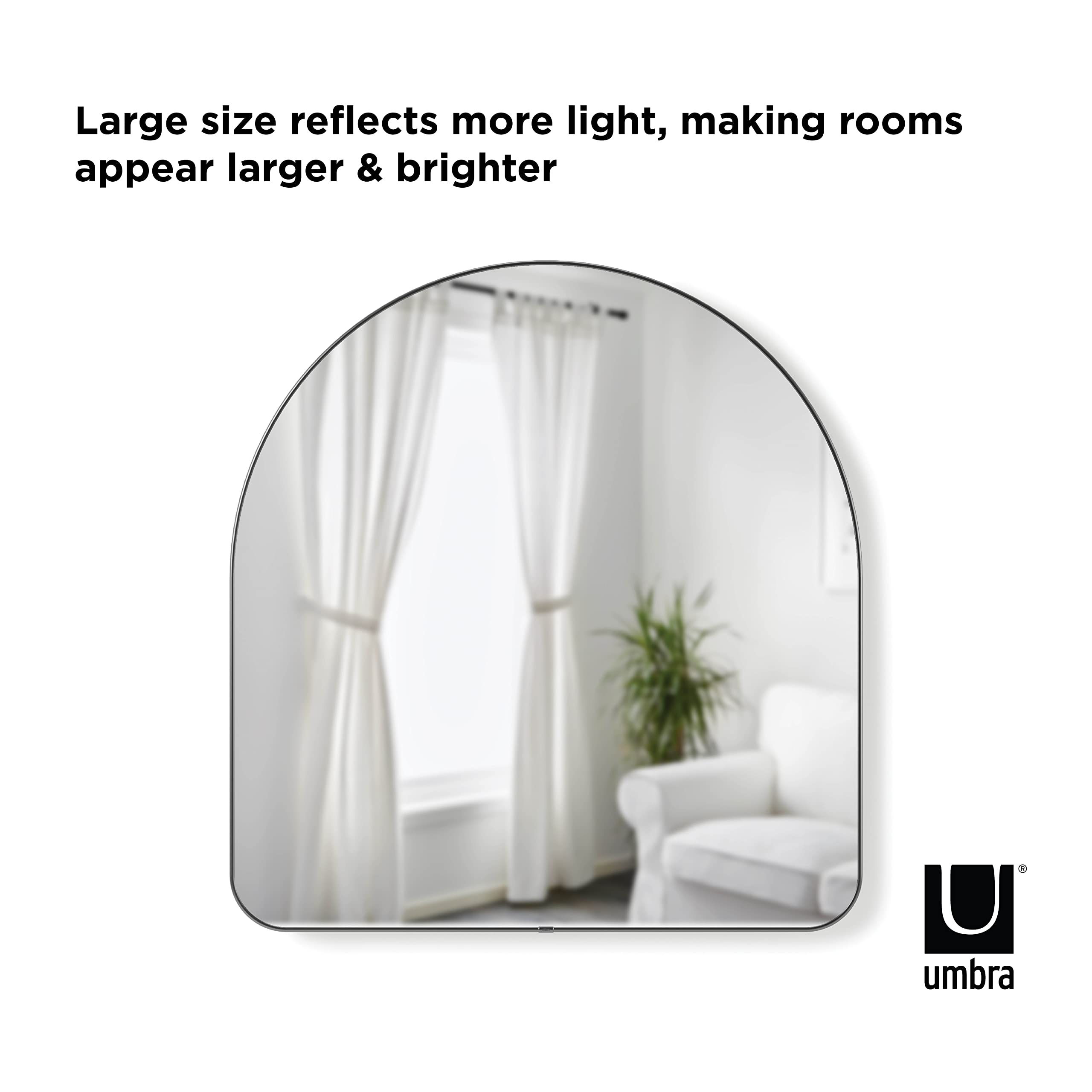 Hubba Arched Mirror アンブラ 壁掛ミラー 鏡 Hubba Modern Arched Leaning Mirror | by Umbra