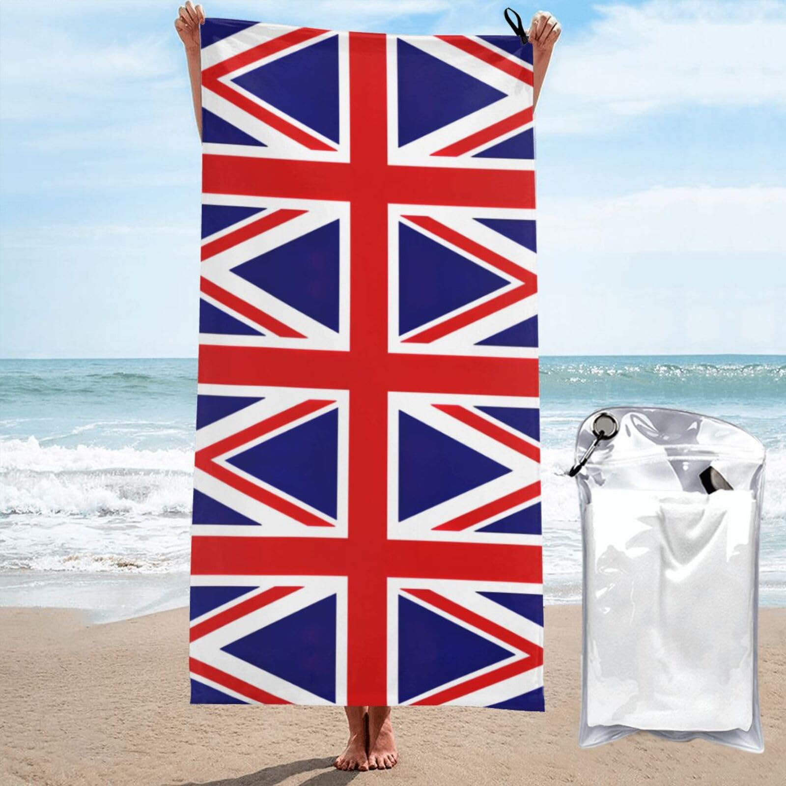 United States Coast Guard Ensign Bath Towel - 52x32 Inch Large Microfiber Towel For Pool, Beach, Gym, Bathroom