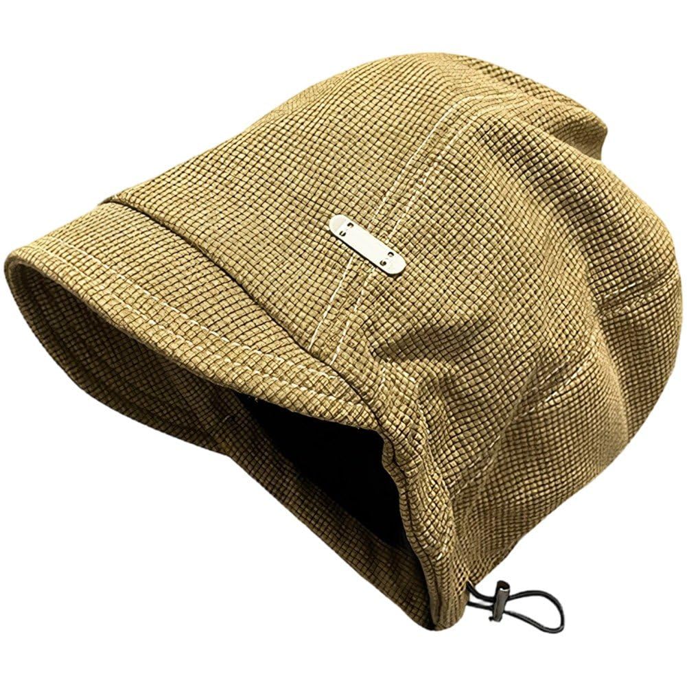Sslvya Unisex Retro Casual Bucket Hat, Streetwear Sun Hat, Y2k Beanie Fisherman Hat for Outdoor Hunting, Camping, & Hiking