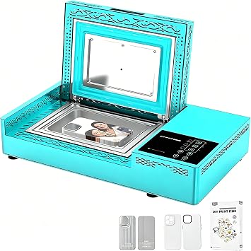 3D Vacuum Heat Press Machine for Custom Phone Cases, 180 C Fast Heat Sublimation Kit with Molds & 20 Phone Cases, Heat Transfer Machine