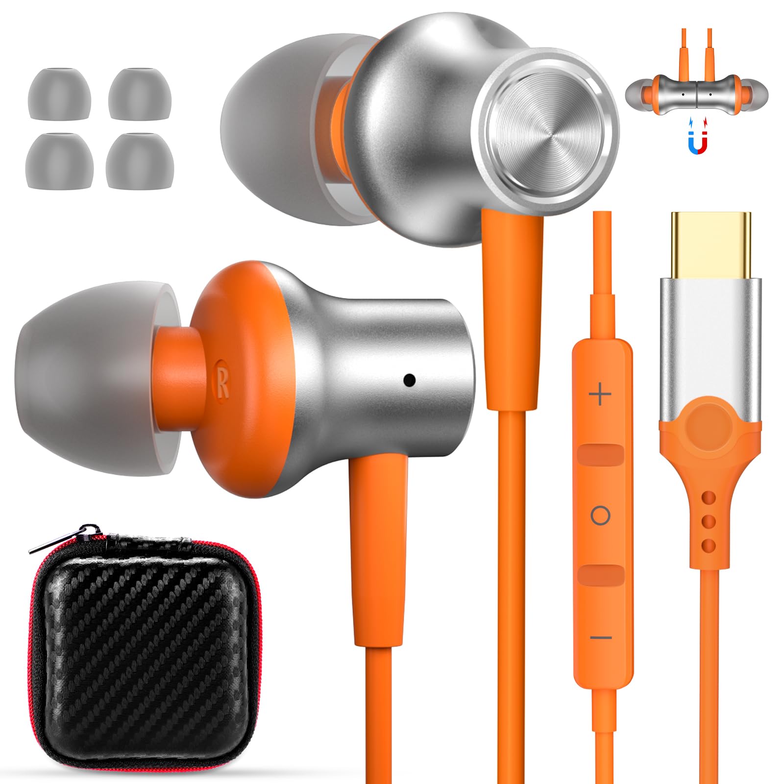 auricolari usb c per iphones magnetici cablate ipod