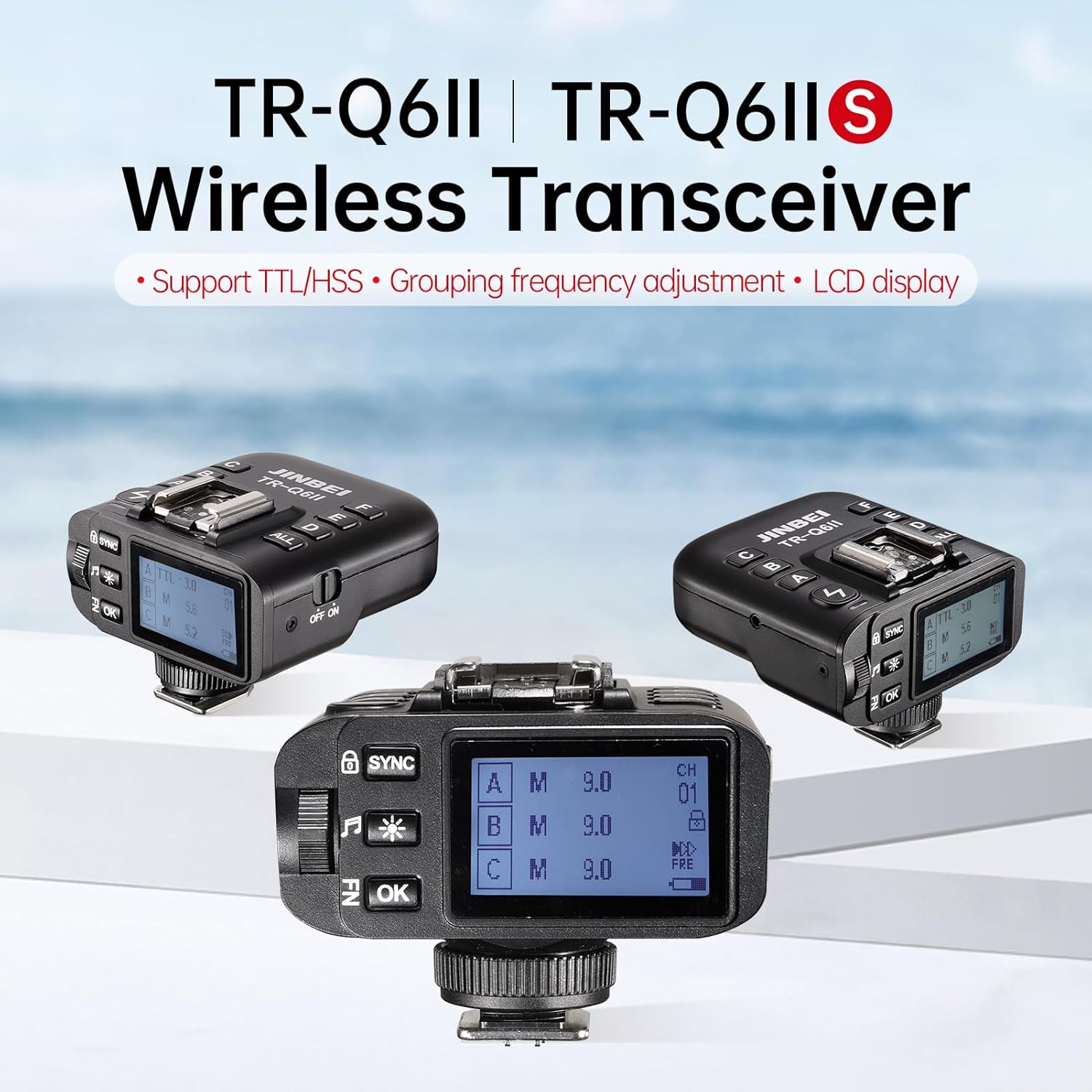 Multiple JINBEI TR-Q6II Wireless Transceivers