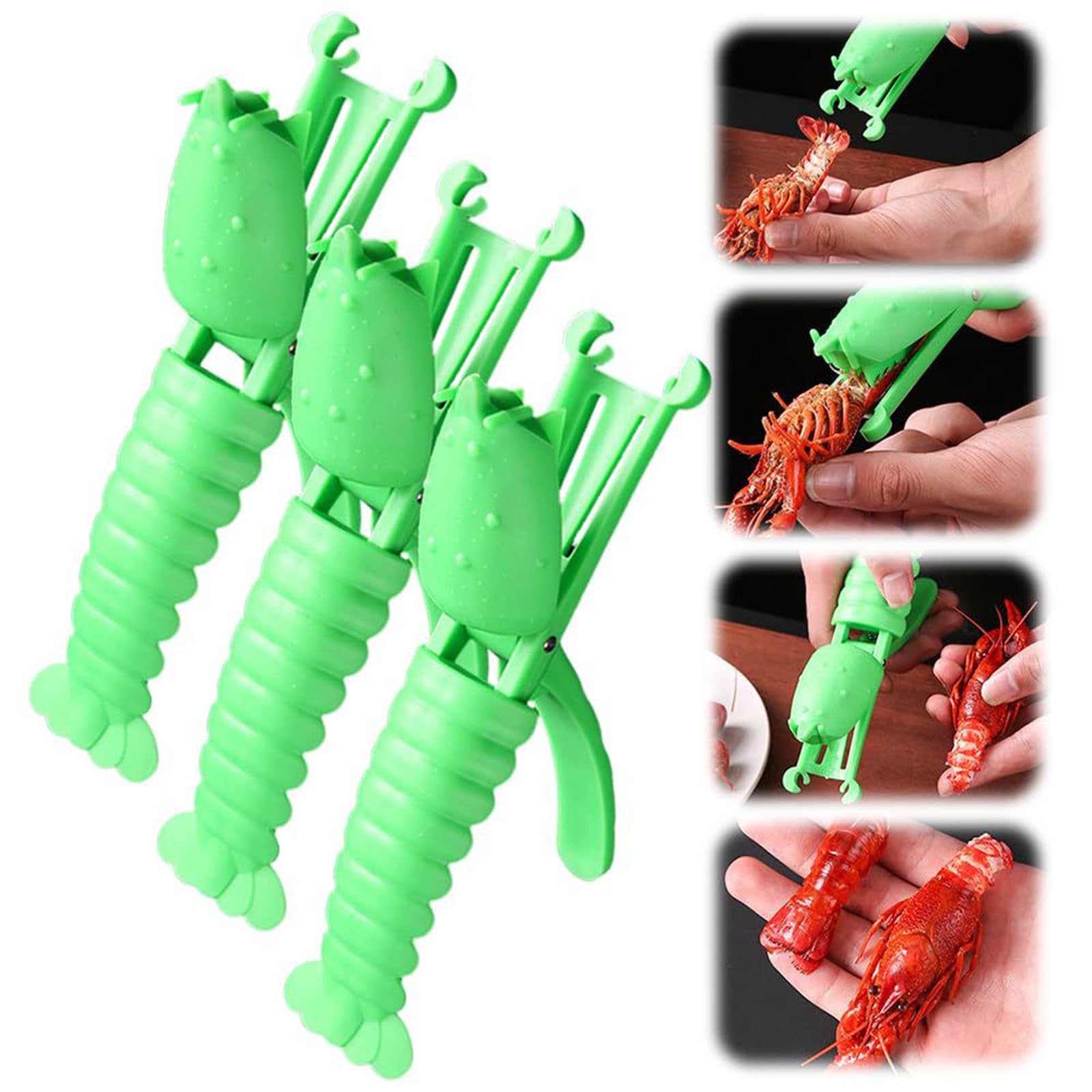 hejhncii Ergonomic Crawfish Lobster Shelling Tool Easy to Use Sheller Shrimp Deveiner for Seafood Lover and Parties