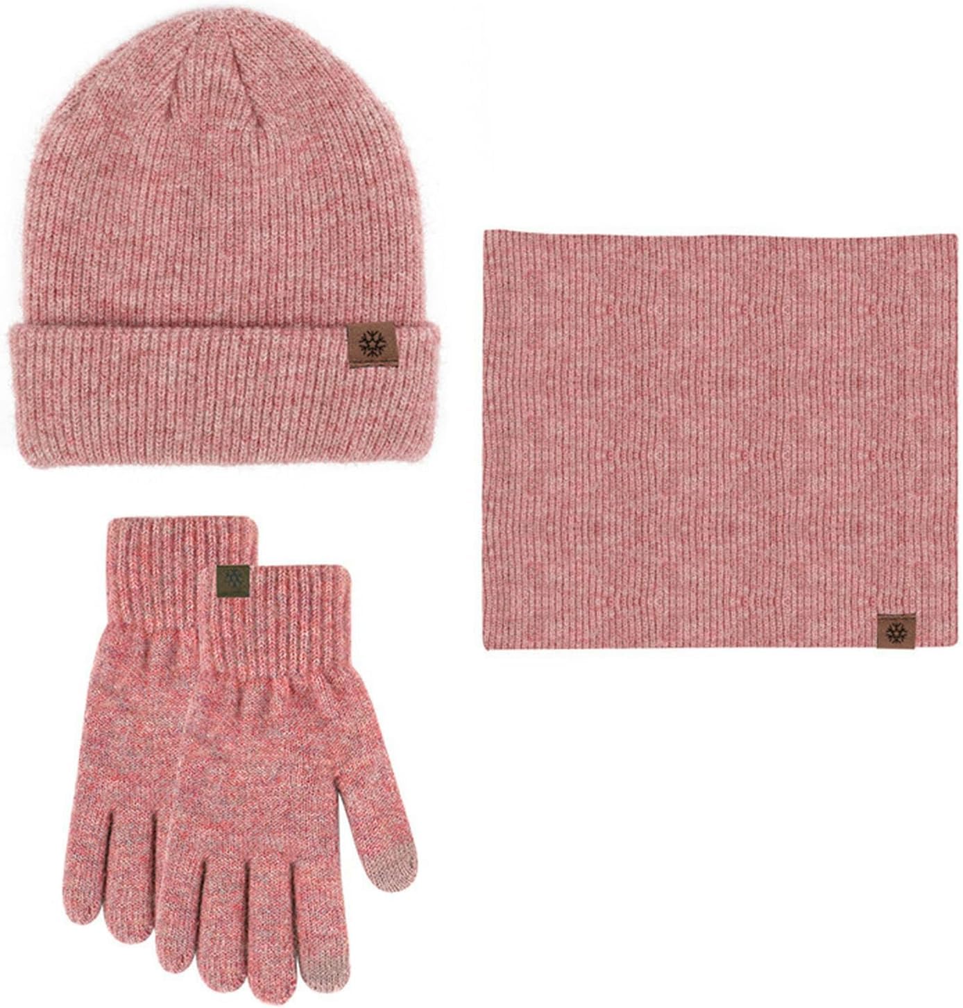 Gants écran tactile et bonnet écharpe doublure épaissir pour le froid