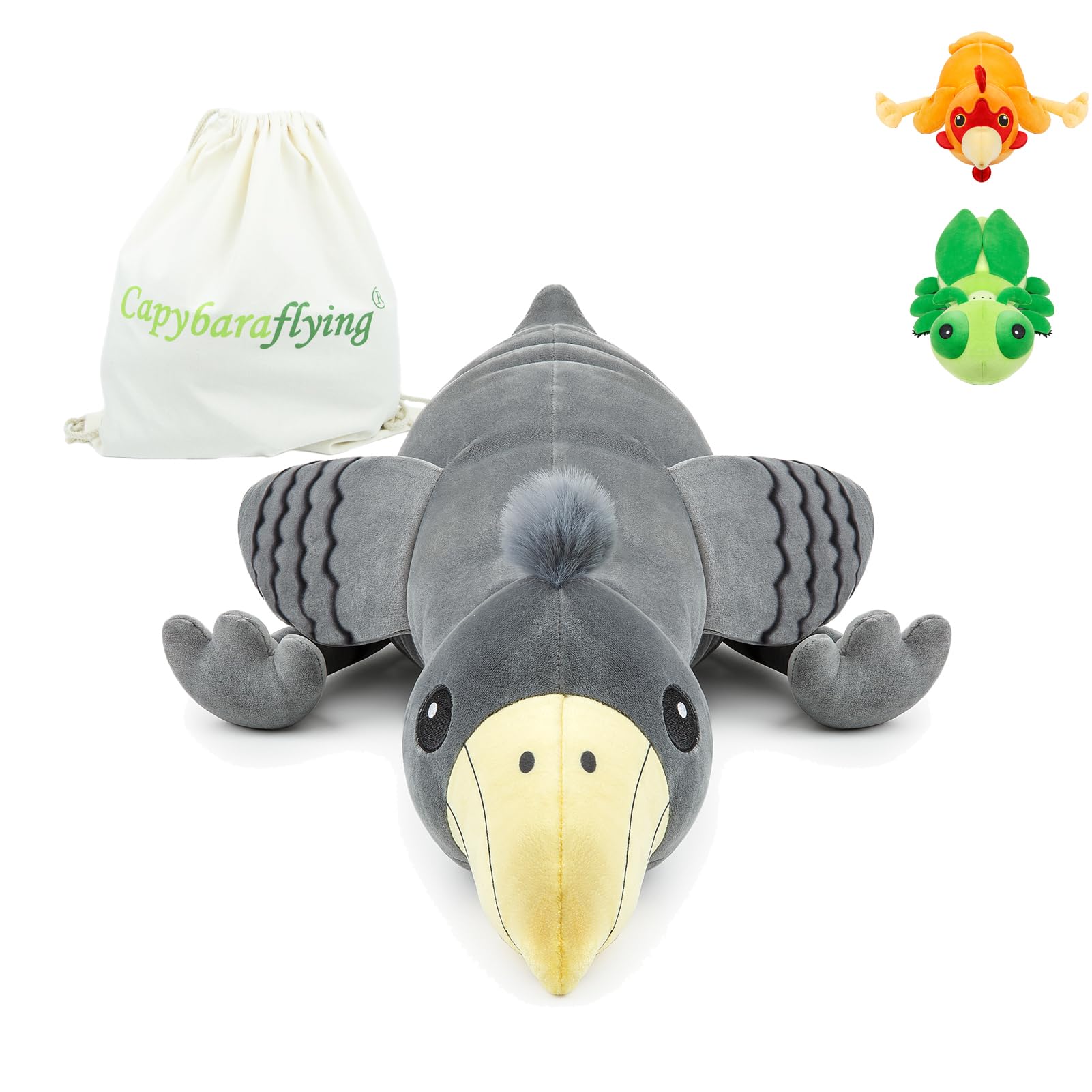 capybaraflying Weighted Shoebill Plush Toy 50cm, Simulation Shoebill Weighted Plushies Toy,Microwavable Soft Stuffed Animal Cuddle Pillow,Suitable for Bedroom, Living Room, Party Decoration. โ image 1