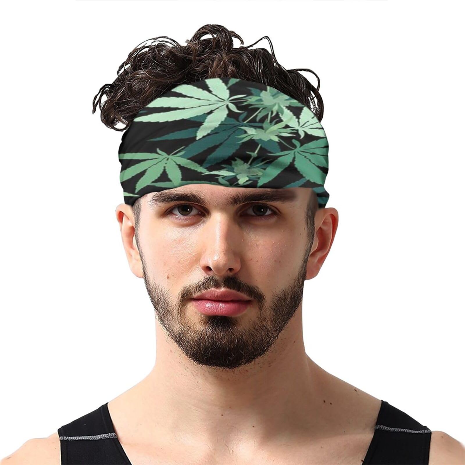 SEAEAGLE Weed Marijuana Leaf Multi-Functional Headband Face Mask Sports Bandana Cycling Scarf Neck Headwear