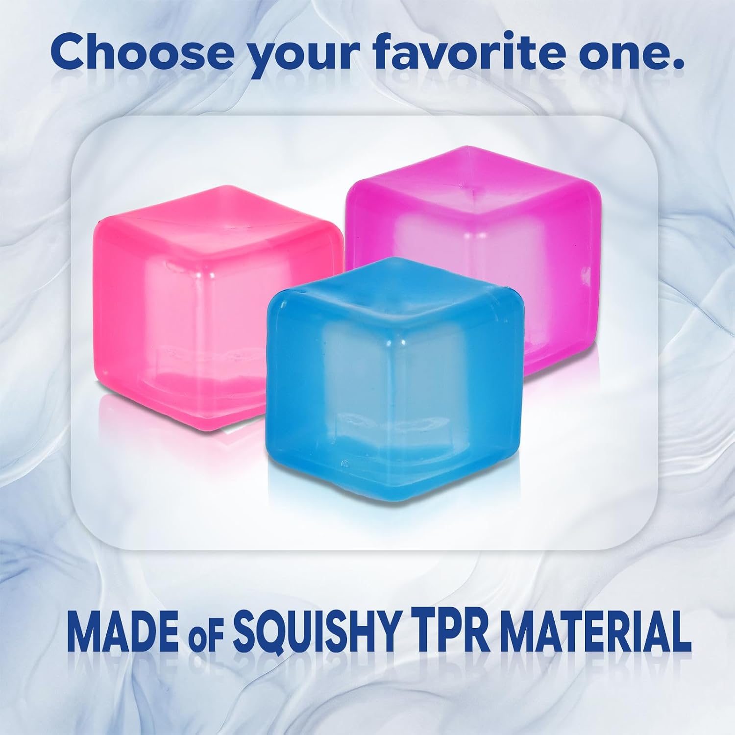 1.38 in Pink Squishy Cube Slow Rising Fidget Toy image 5