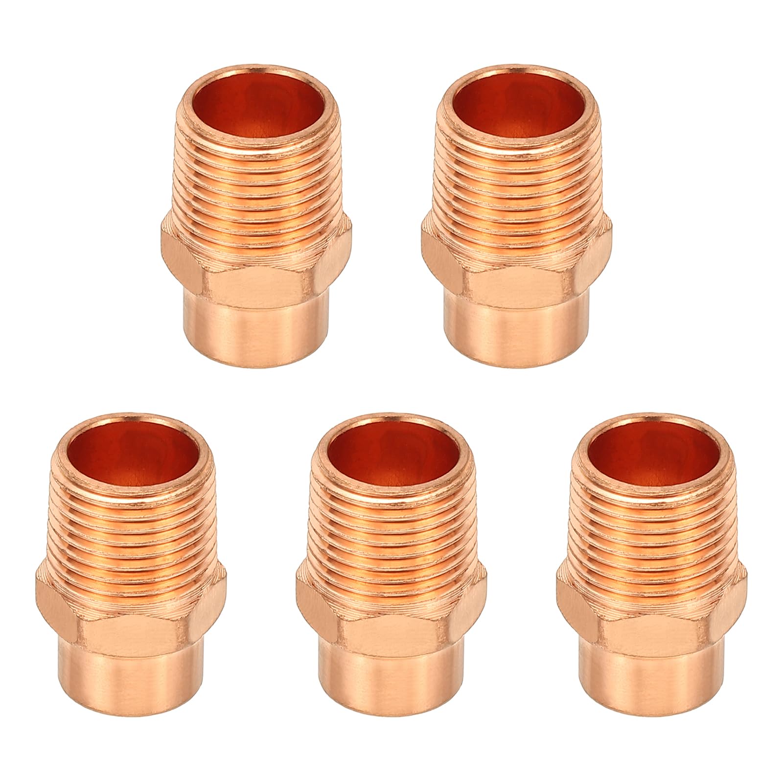 Produktbild von PATIKIL 2 Stück Messing-Rohrverbinder 3/8 X 3/8 – 90° Winkel, Bördelanschluss, Für Kühlung & Sanitär, Ohne Löten