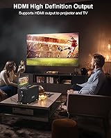 Vista 6 de Máquina de karaoke para adultos con pantalla de letras + 2 micrófonos inalámbricos, sistemas de karaoke con ajustes de graves/agudos, pantalla