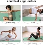 ILILI Yoga Mat 10mm Thick, Suede&TPE Exercise Mat, 193*70cm(76"L*28"W inch) Extra Long, Soft and Comfortable Fitness Mat with Strap, Portable for Yoga, Pilates, Floor Exercise, Home and Outdoor Use, Eco Friendly