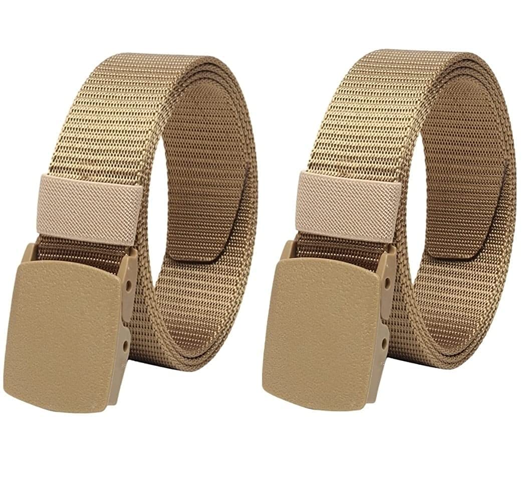 evolon deals Nylon Belt Nylon Fabric Belt Unisex Nylon Belt Hole Free Plastic Flap Buckle Canvas Waist Belt Khaki Khaki Color Belt Combo of 2 Pack-picture-15