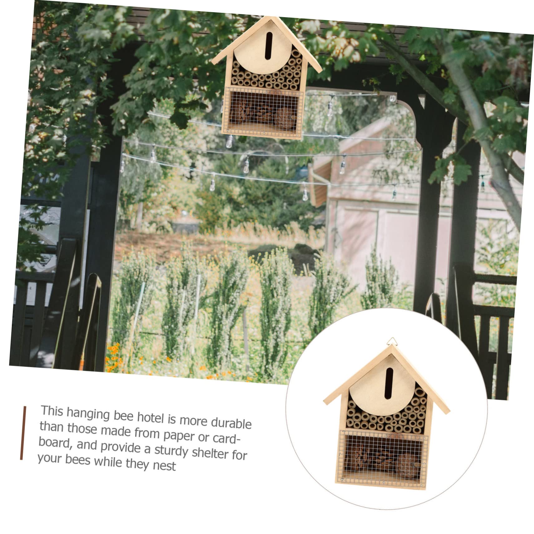 VICASKY Casa delle Api da Giardino Hotel per Insetti Appeso Design Decorativo per Api Solitarie e Insetti Accessorio per Giardino