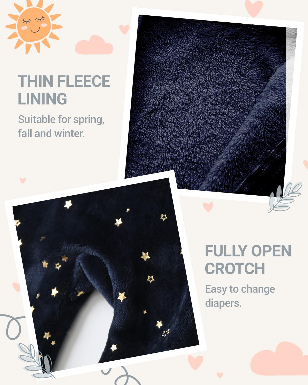 WYTbaby Combinaison d'hiver en polaire pour bébé - Chaude - Avec capuche - Automne et hiver - Pour garçons et filles de 0 à 12 mois