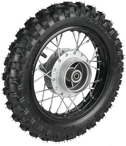 Conjunto de neumático de rueda trasera de 2.5-10 pulgadasneumático de llanta trasera de 10 pulgadas de diámetro para motocross Dirt Pit Bike de 50
