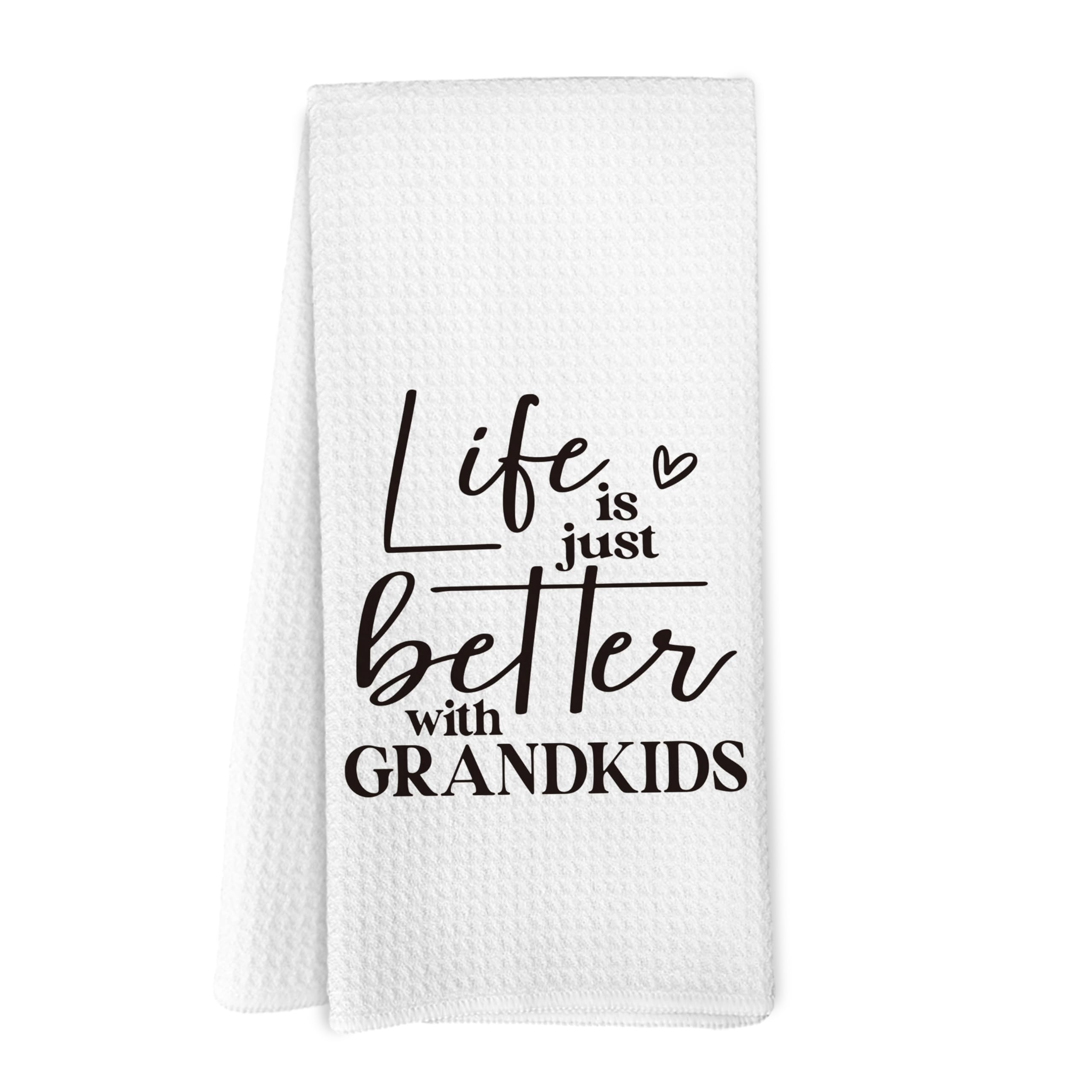 Toallas de cocina para abuela con frase emotiva de nietos de 16x24