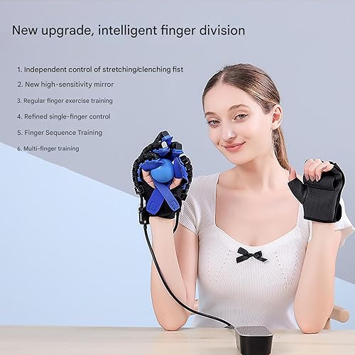 Miniatura 3 de Rehabilitation Robot Gloves Equipment for Stroke Recovery, Finger and Hand Function Physical Rehabilitation Trainer, Strength and Speed Adjustable