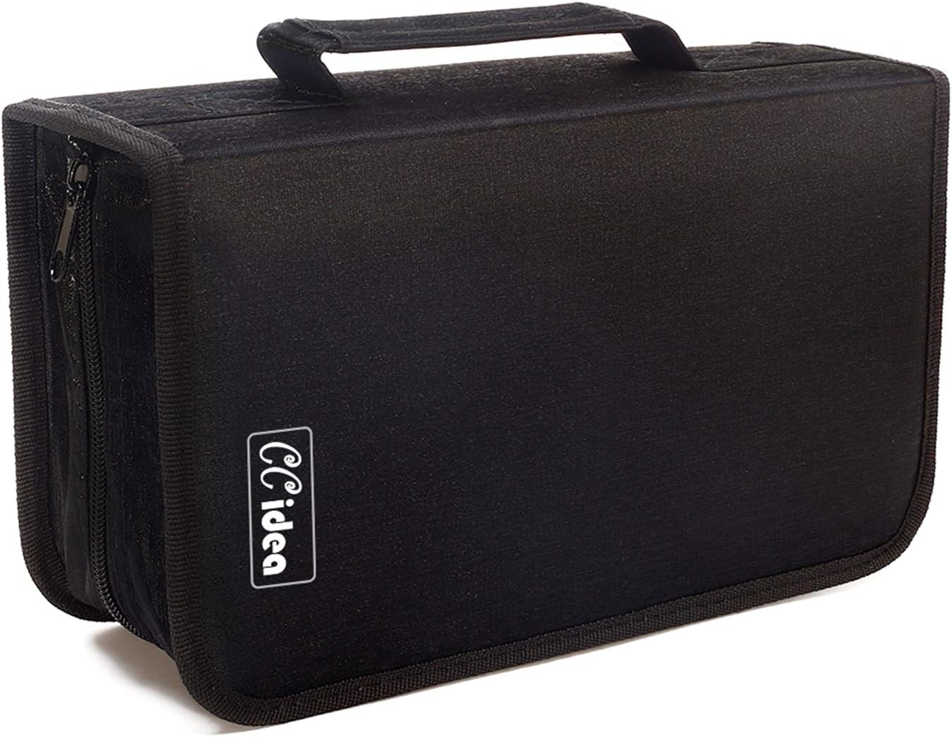 128 Capacity CD/DVD Case Holder, Storage, Binder, CD Wallet/Booklet,by CCidea (Black) : Electronics