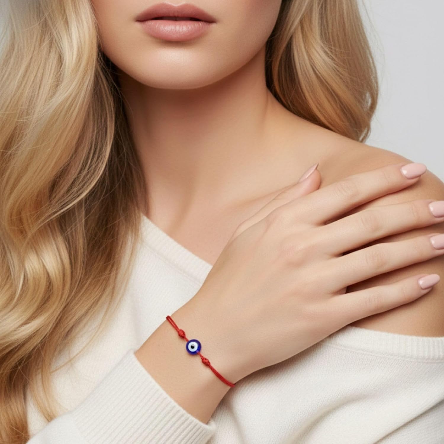 Luck Strings (2-pack) Evil Eye Bracelets - Red String Bracelets Couples Gift - Lucky Eye Kabbalah Protection Adjustable Wristbands For Women Men Unisex Adult Husband Wife Gifts Boyfriend Girlfriend - Image 6