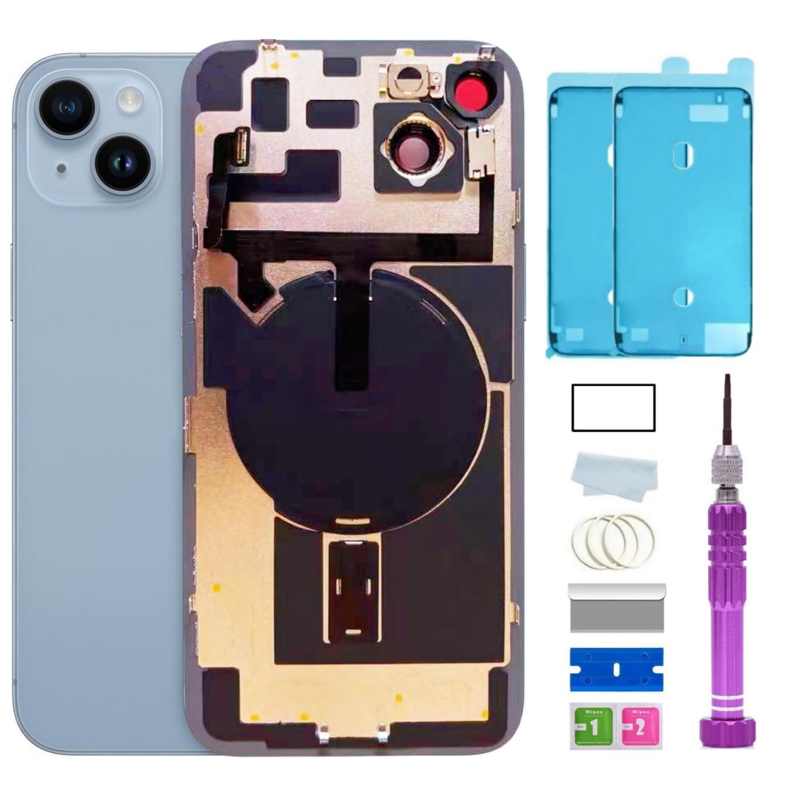 Amazon.com: 14 Plus Back Glass Replacement with Plate & Flex Cable