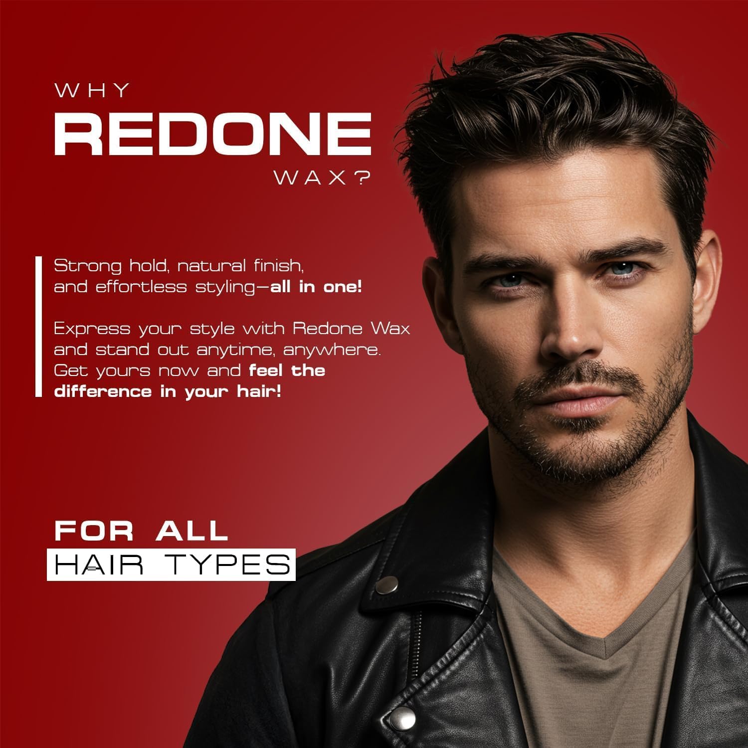 RedOne Aqua Hair Wax Rojo + Argan Matte Hair Wax 150ml – Cera para Cabello Hombre con Fijación Fuerte, Control Máximo, Acabado Brillante y Mate