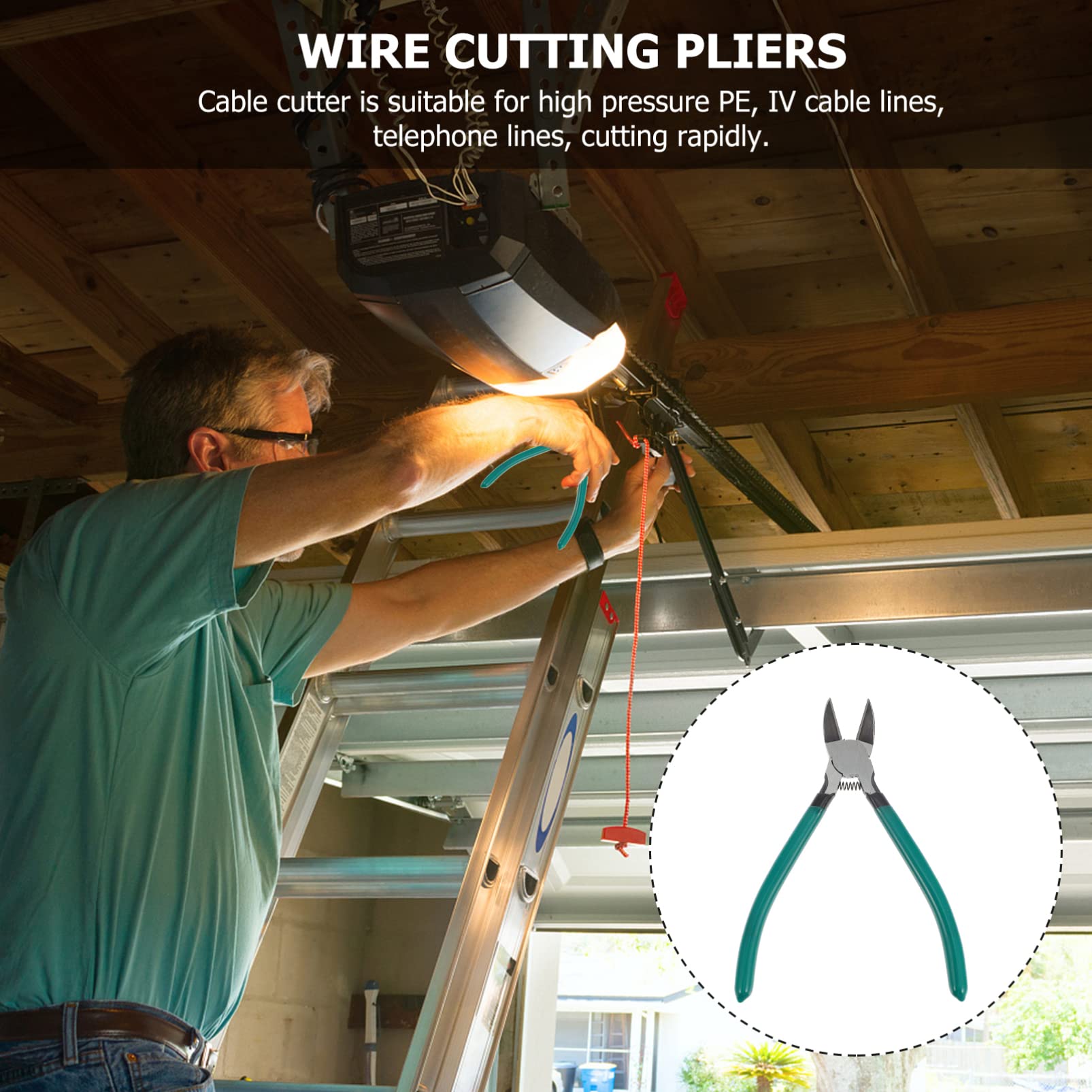 3 alicates de corte lateral de lado pesado, punta de alambre de servicio, multifunción, función de precisión, pelado, micro herramienta múltiple, corte diagonal, cuerda de , alicates de construcción(R