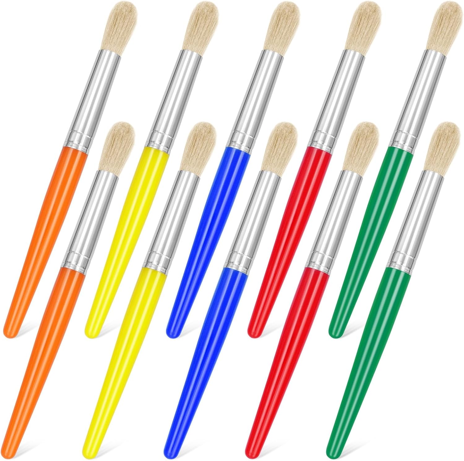 10Pcs Paint Brushes for Kids, Anezus Children Paint Brushes