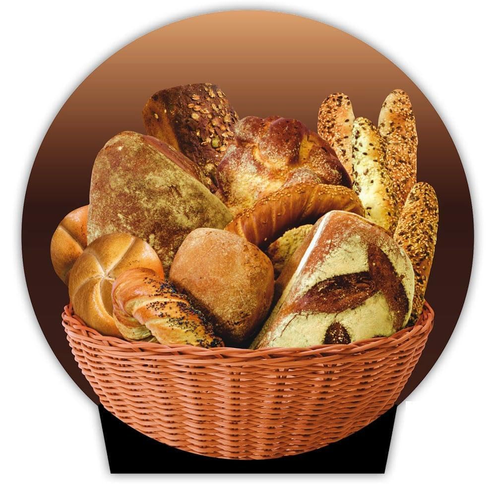 Dwustronny potykacz reklamowy 190 x 74 cm, wodoodporna tablica z ABS w brązowej ramie drewnianej do kawiarni, pizzerii i restauracji (16. Pieczywo i wypieki)