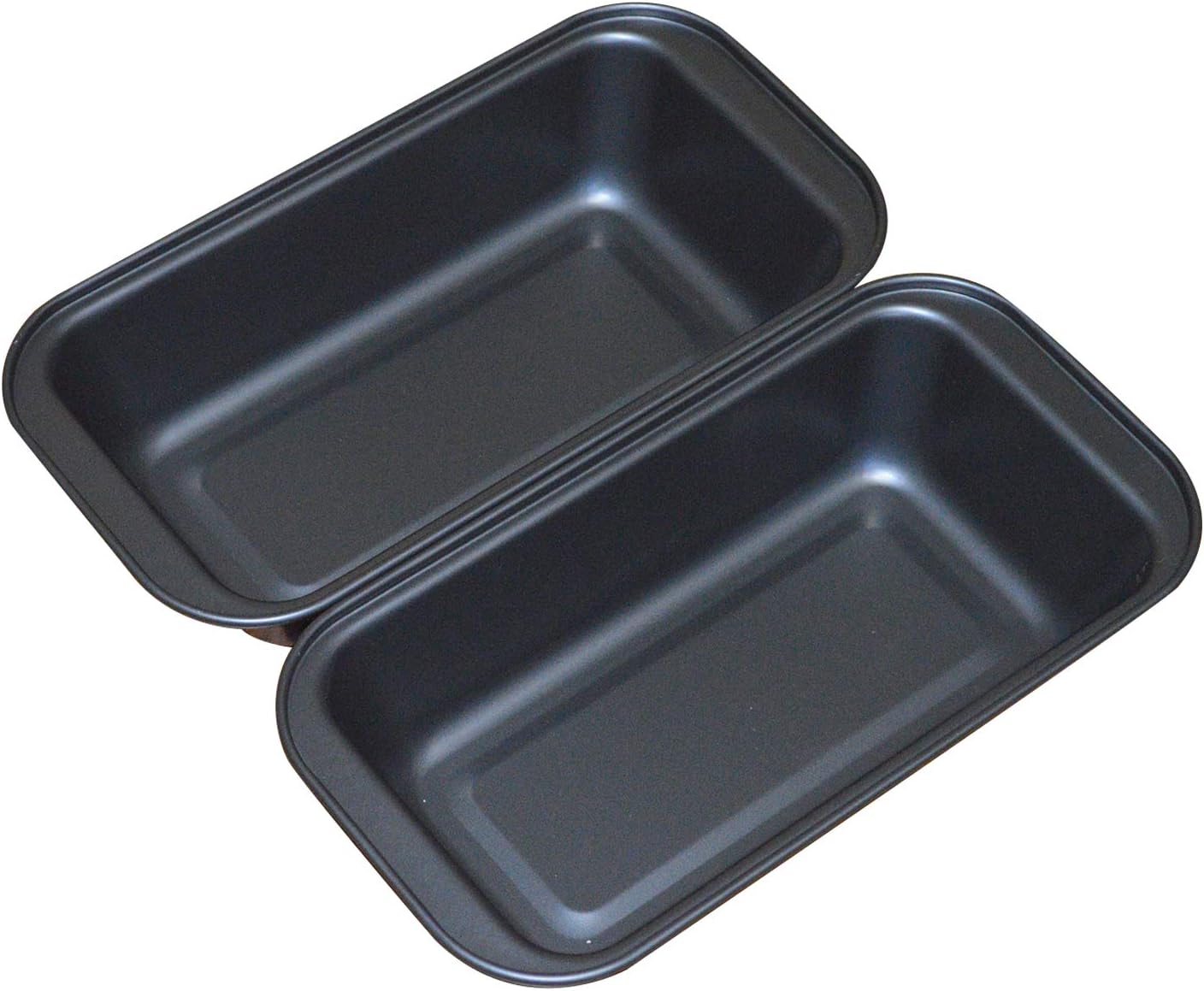 Mingcao Nonstick Loaf Pan, 6.7 x 3.5 Inch Carbon Steel Toast Pan for Baking Bread with Oven, Gray set of 2