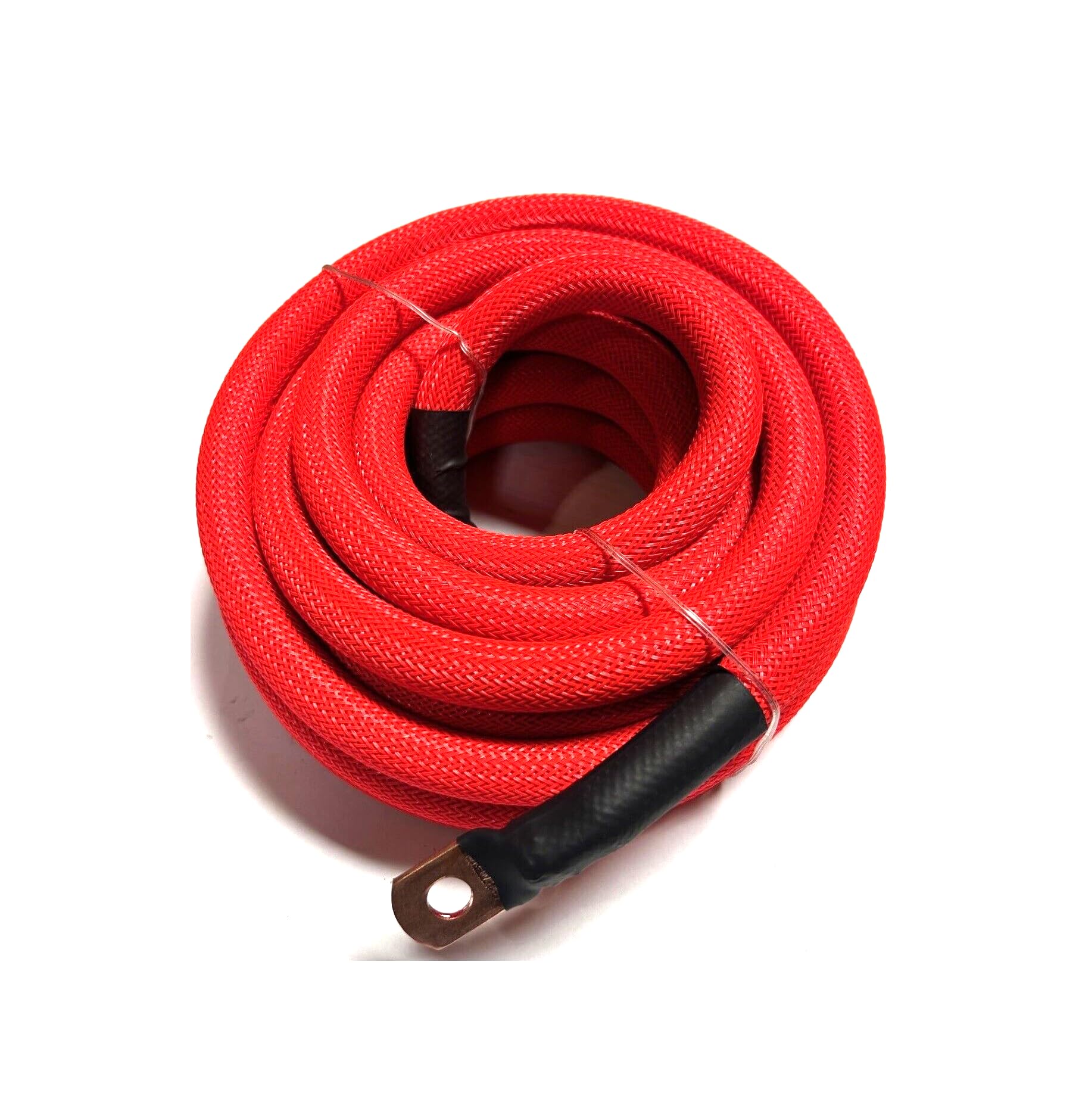 Xscorpion 17ft 4 Gauge RED Snakeskin Braided Sleeving OFC Wire Strands Copper Marine Cable AWG