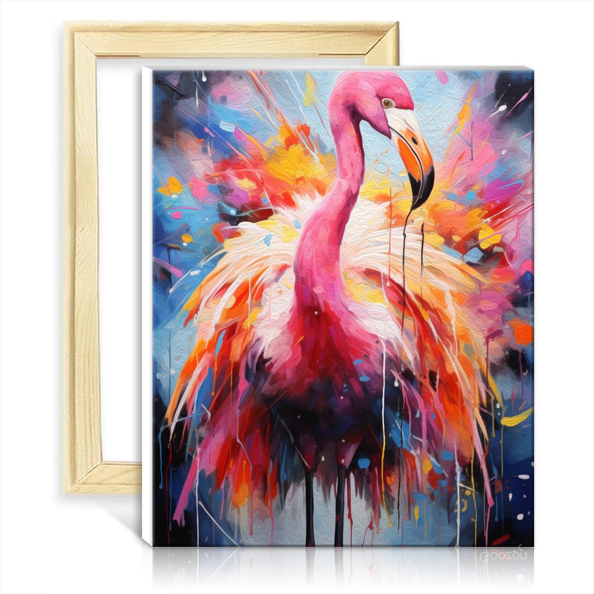 Tangfeiy As25 Flamingo Animal Paint By Number Flamingo Animal Paint By Number Adults With Brushes And Acrylic Pigment Art Paint By Number For Adults No Frame(40X50cm)