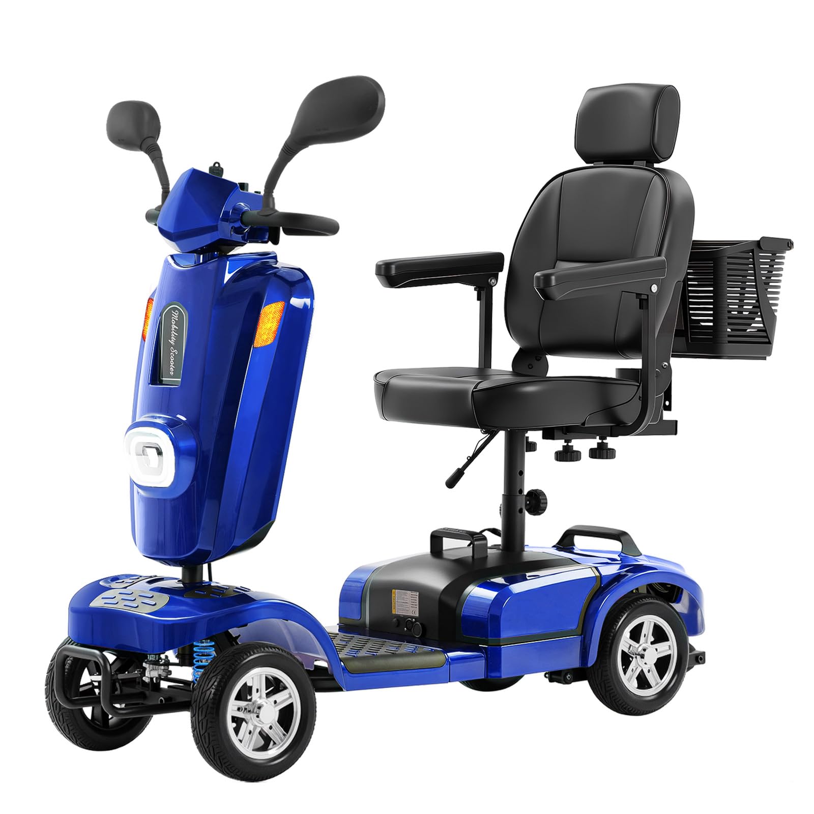 16-32 Miles Long Range Heavy Duty Mobility Scooter for Adults & Seniors, 500/1000W & 400/500LBS Capacity Power Electric Wheelchair w/Off-Road Absorber,10/13" Tires, Windbreak Plate Design