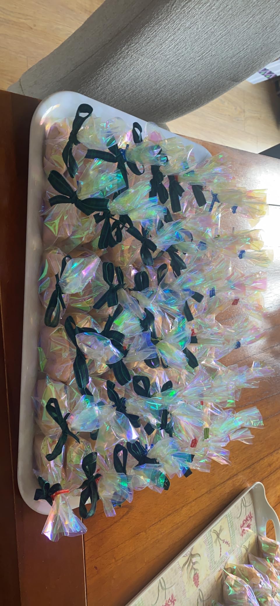 Cellophane Sweet Bags, 100pcs 4x6 Inch Iridescent Small Clear Party